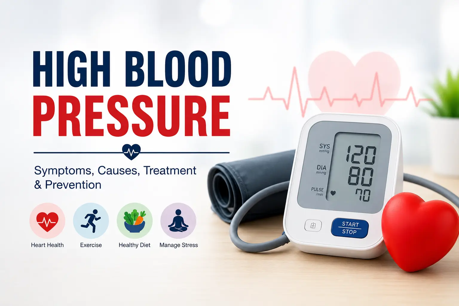 High Blood Pressure (Hypertension) Symptoms, Causes, Treatment & Prevention