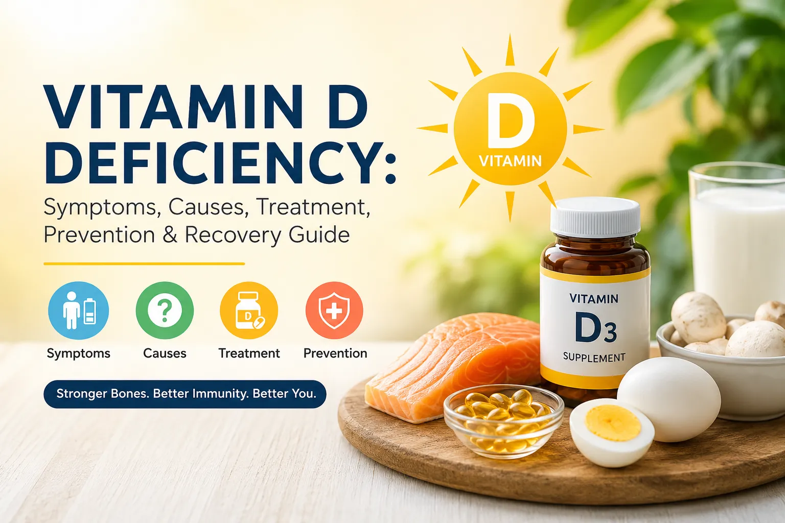 Vitamin D Deficiency: Symptoms, Causes & Treatment Guide