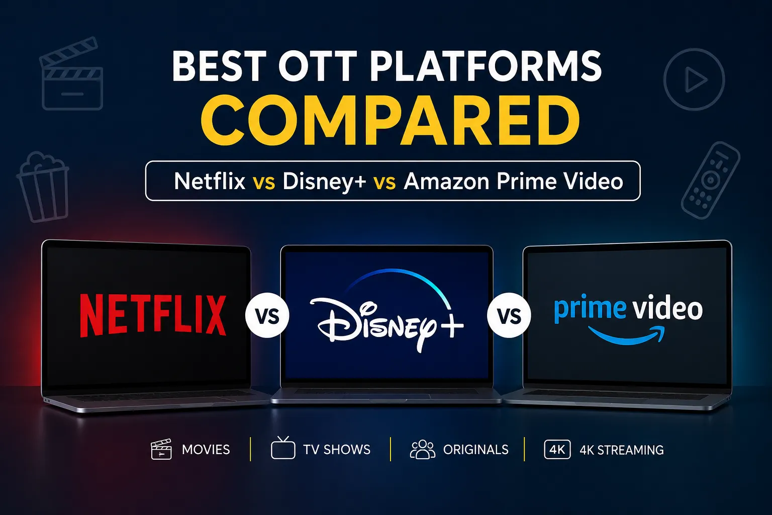 Best OTT Platforms Compared: Netflix vs Disney+ vs Amazon Prime Video