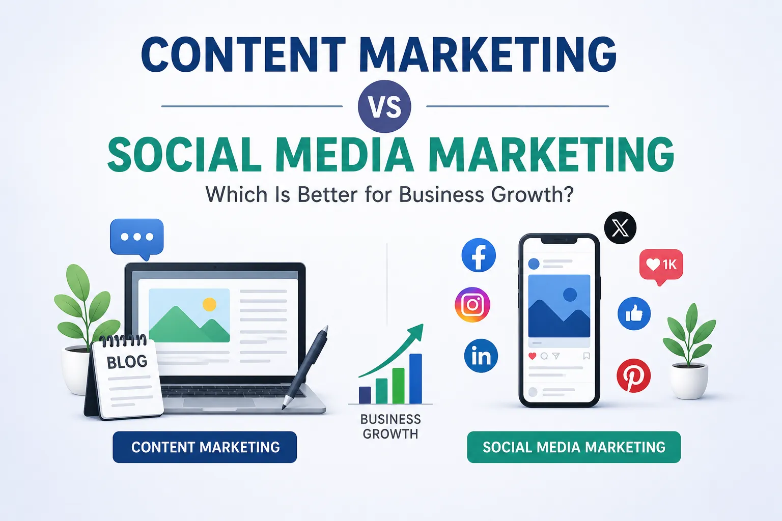 Content Marketing vs Social Media Marketing: Which Is Better for Business Growth?