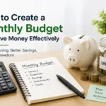 How to Create a Monthly Budget and Save Money Effectively