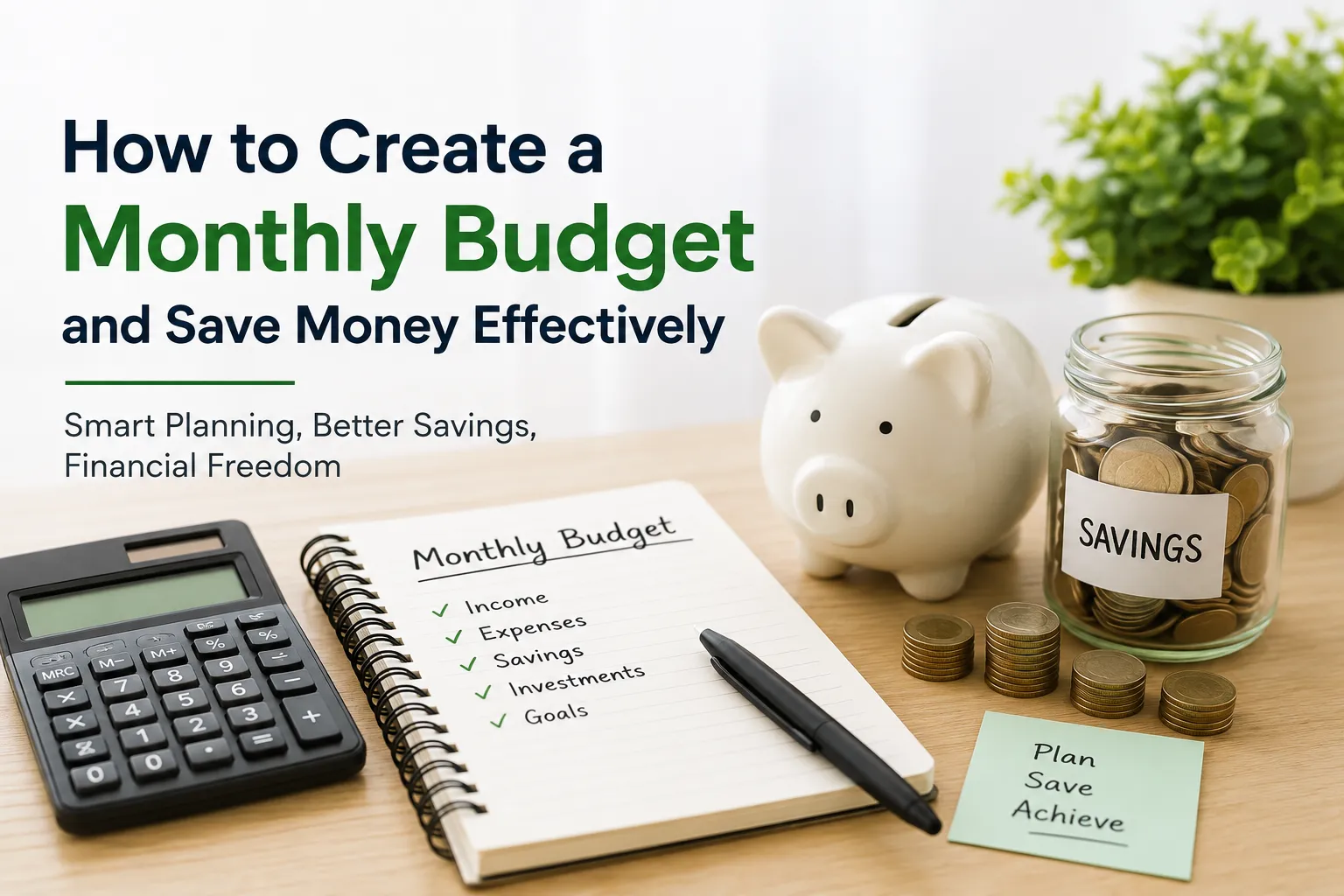How to Create a Monthly Budget and Save Money Effectively