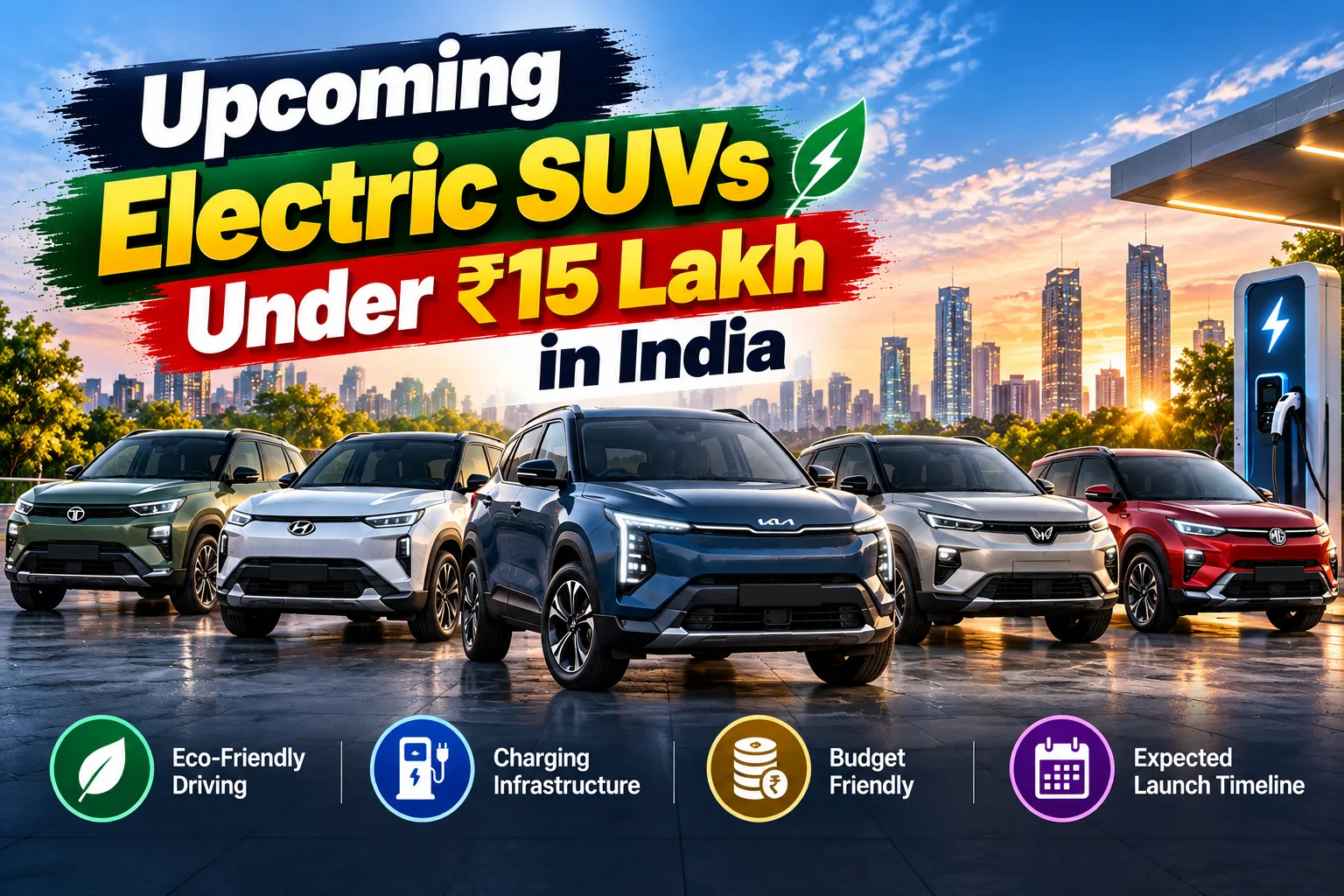 Upcoming Electric SUVs Under ₹15 Lakh in India